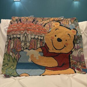 Winnie the Pooh Large Capacity Tote Bag Zipper Closure Beach Shopping Bag NEW